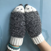 Cozy Cartoon Knitted Mittens