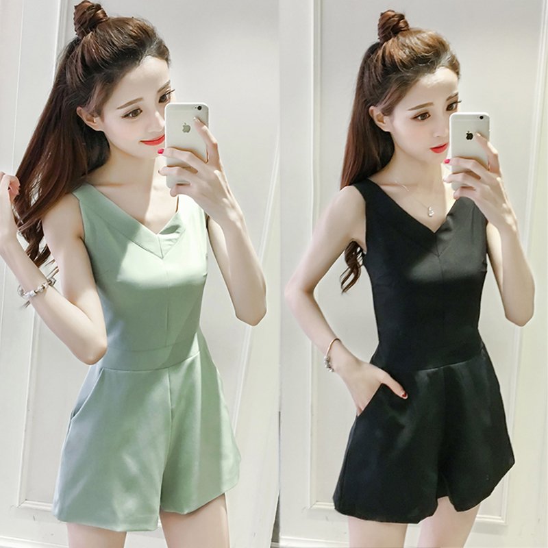 High Waist Slimming Jumpsuit Shorts for Women