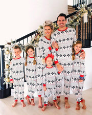 Cozy Family Christmas Print Suit Set
