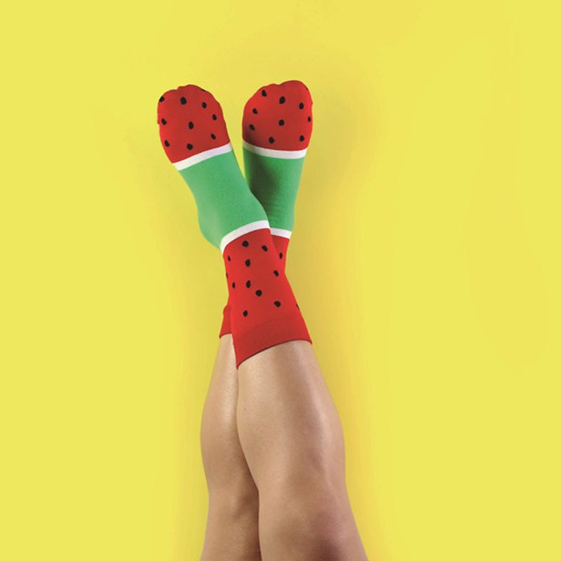 Cute Couple Socks Set - Watermelon, Pineapple, Chocolate