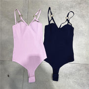 High Stretch One Piece Knit Jumpsuit for Women
