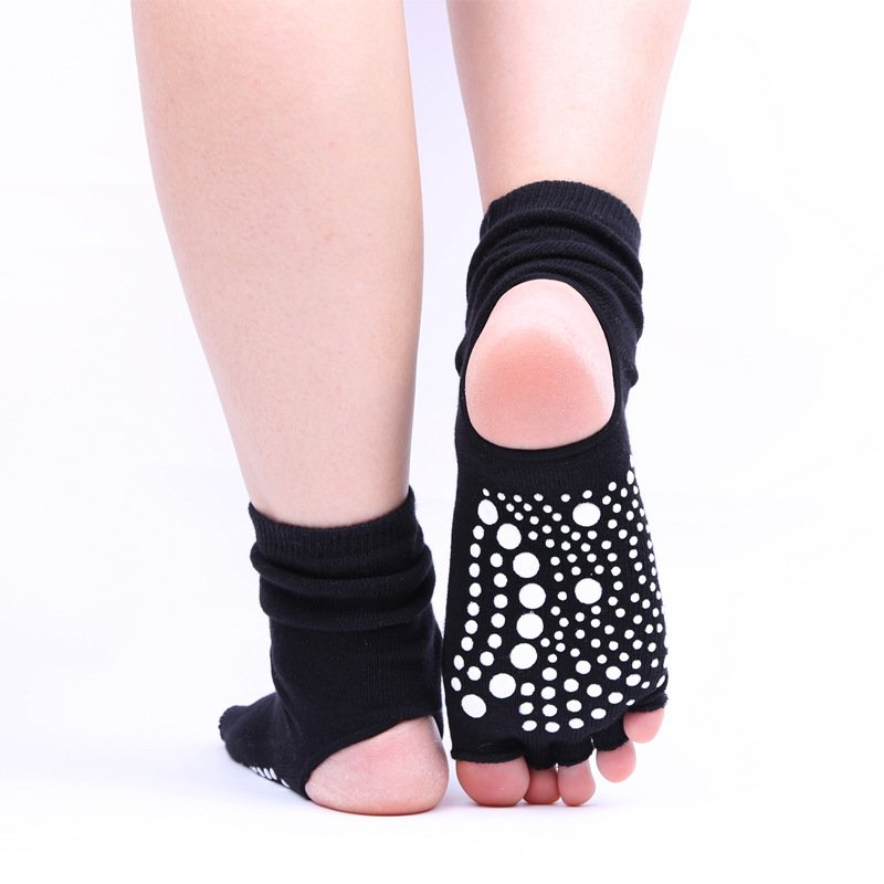 Non-Slip Yoga Socks for Women - Breathable Five-Finger Support