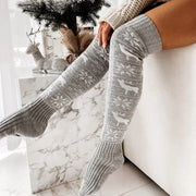 Winter Long Jacquard Over-the-Knee Socks for Women
