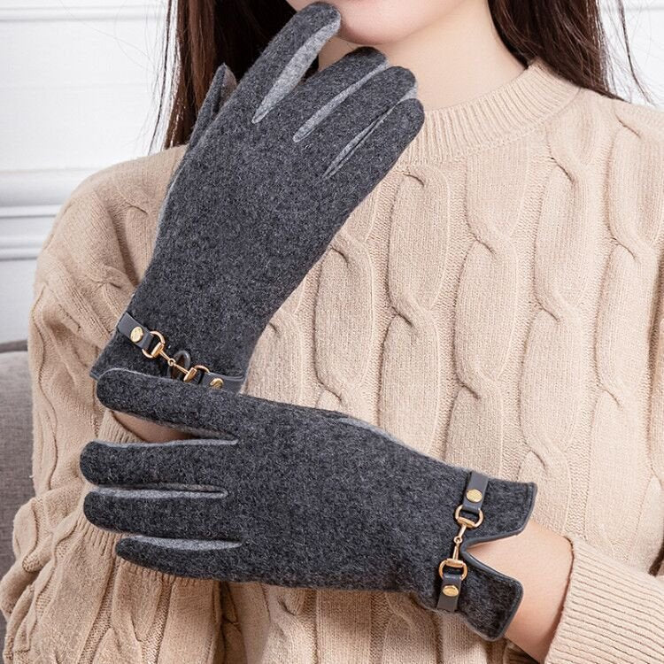 Warm Women's Cashmere Gloves for Autumn Winter