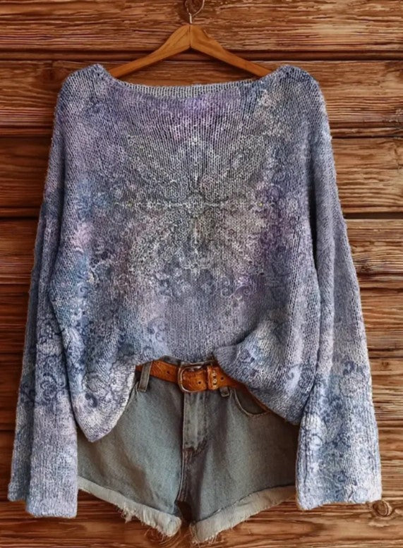 Women's Printed Knitted Sweater