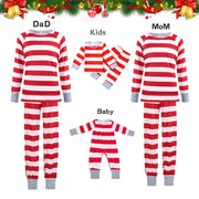 Cozy Red Striped Family Pajamas Set