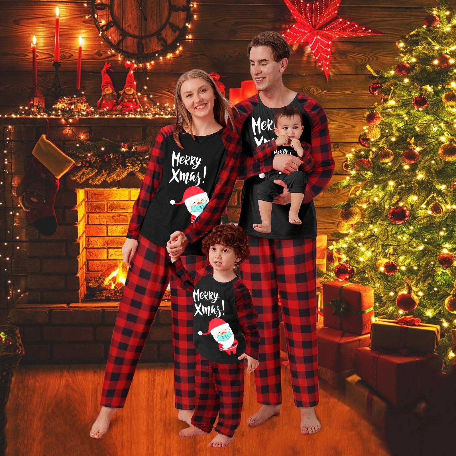 Cozy Cartoon Family Pajamas Set