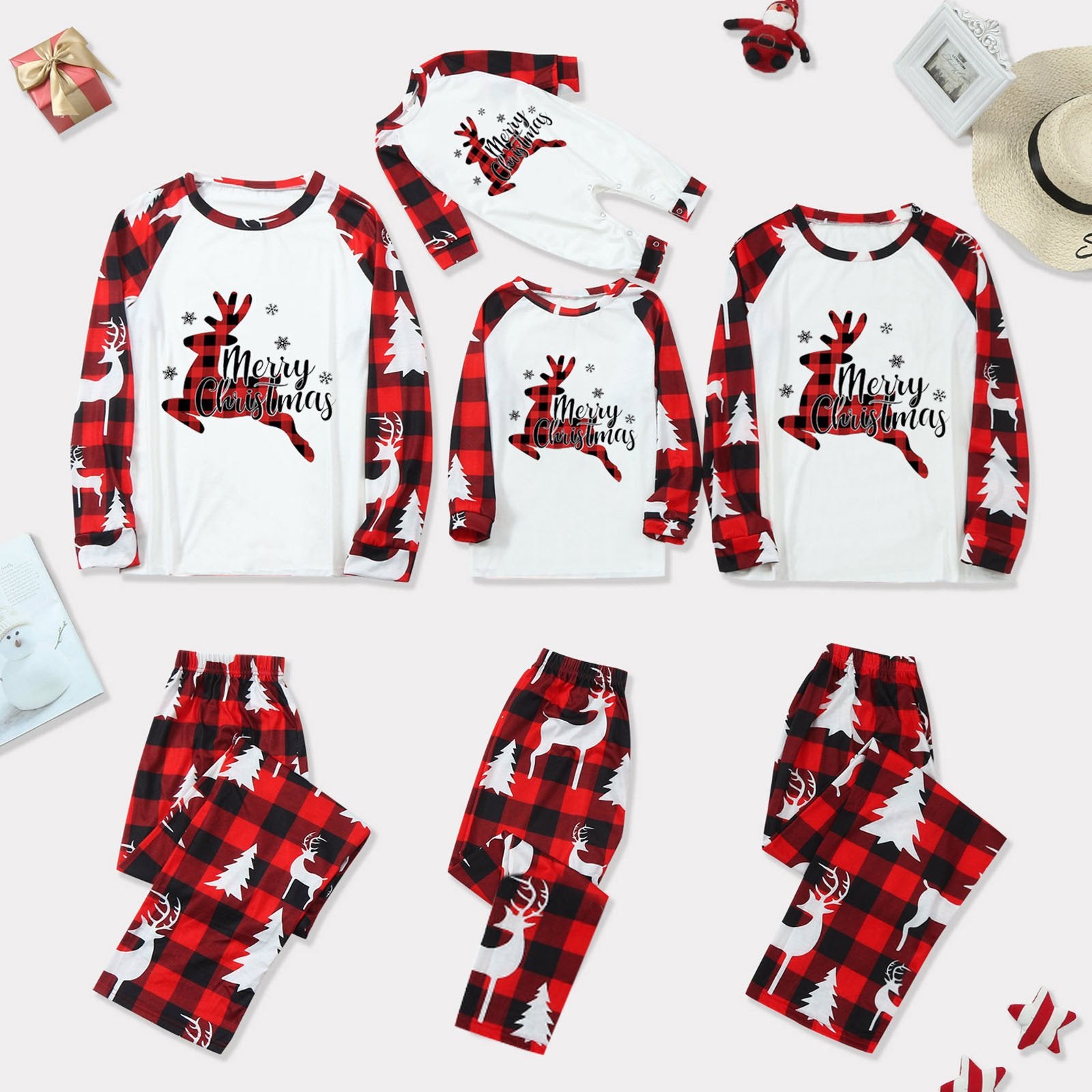 Cozy Christmas Tree Family Pajamas Set