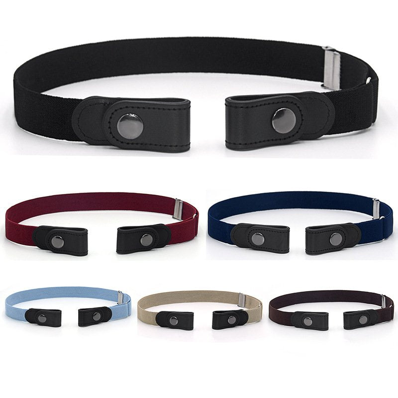 Seamless Elastic Belt for Men & Women, No Buckle, All-match, Lazy Design