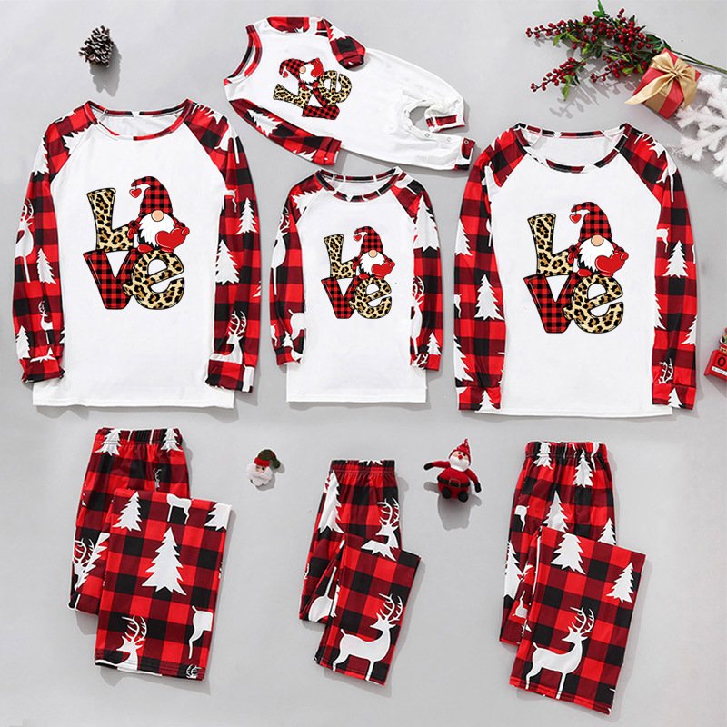 Cozy Plaid Parent-Child Pajamas Set for Family Fun