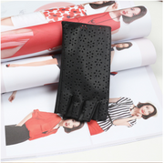 Waterproof Faux Leather Half Finger Gloves for Women