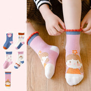 Kids' Bright Color Casual Socks for School