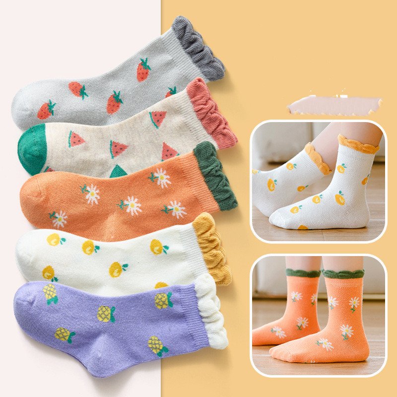 Fruit Cartoon Kids Socks for Boys and Girls