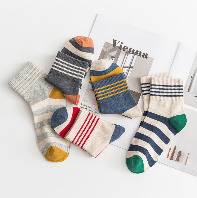Casual Striped Ladies Socks for Women