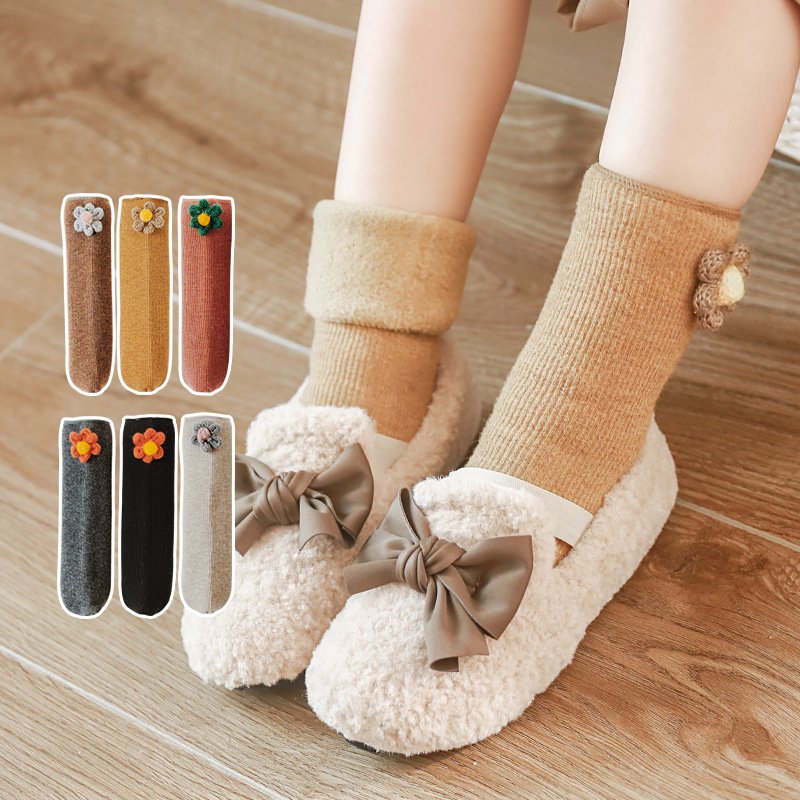 Kids' Snow Socks Winter Warm Velvet Thickening