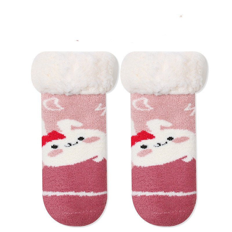 Coral Fleece Kids' Floor Socks for Cold Winter
