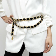 Golden Alloy Hip Hop Chain Belt for Women