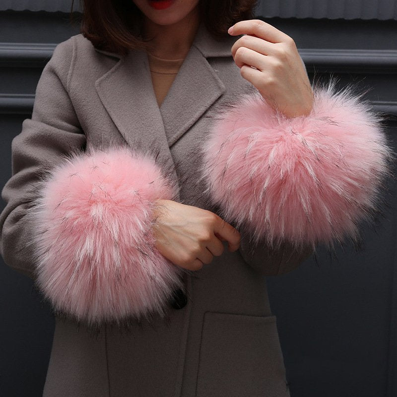 Windproof Furry Sleeves for Women - Stay Warm & Stylish