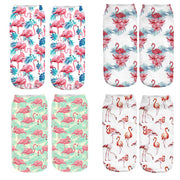 Breathable 3D Printing Flamingo Socks for Women