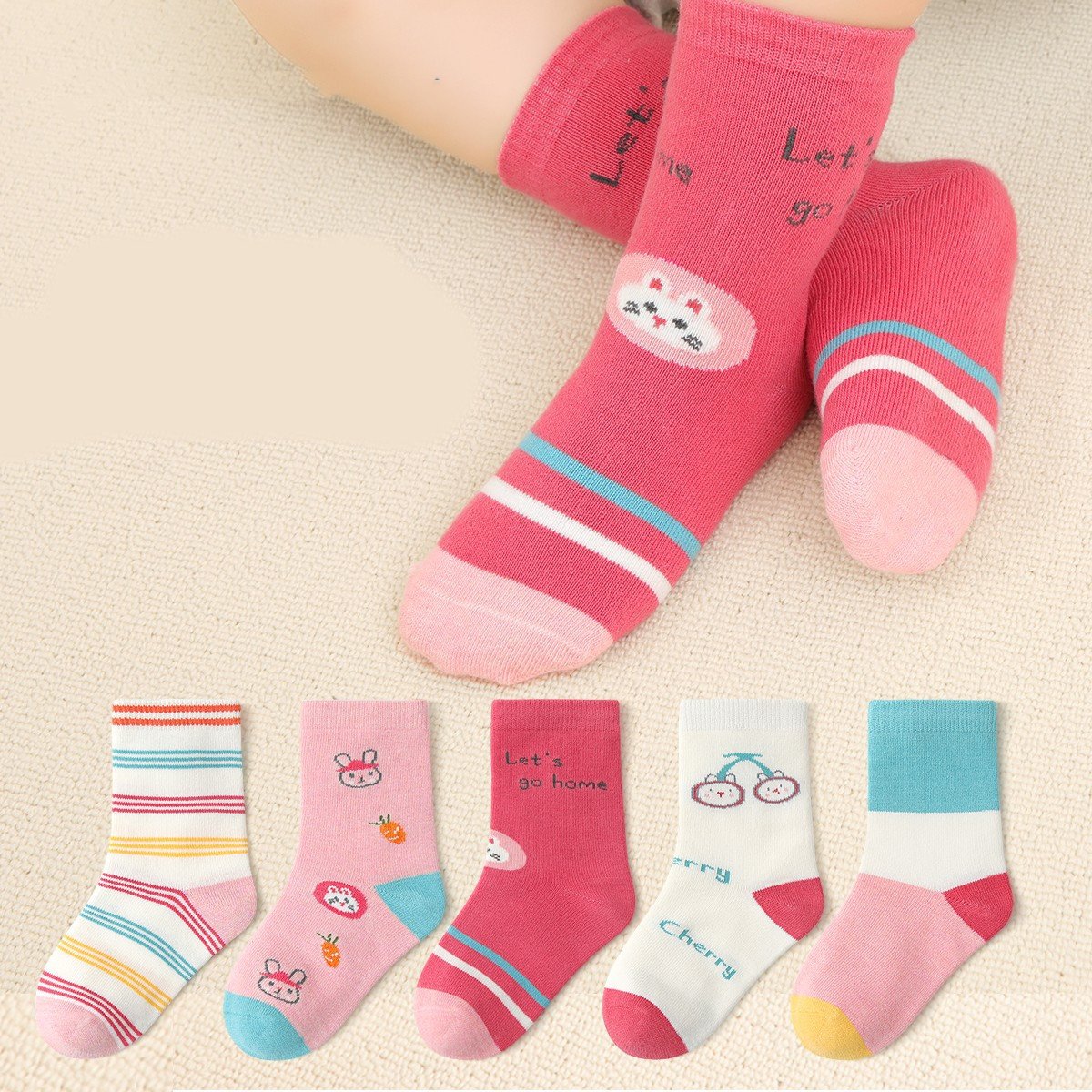 Cozy Autumn Winter Kids Socks Set