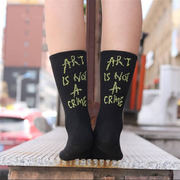 Casual Letter Print Socks for Women