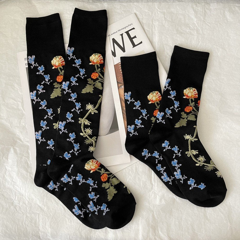 Add Vintage Charm to Your Style Black Catwalk Socks
