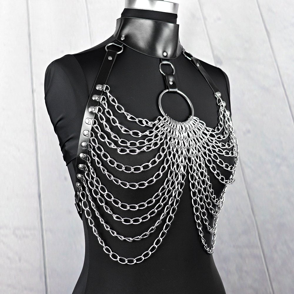 Edgy Punk Leather Strap Accessory