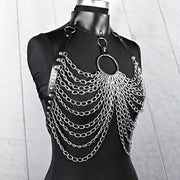 Edgy Punk Leather Strap Accessory