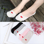 Invisible Love Socks for Women - Soft Cotton Boat Socks