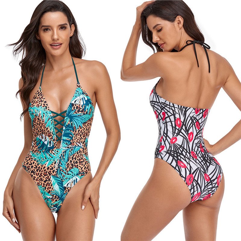 Sexy Floral One Piece Swimsuit for Women