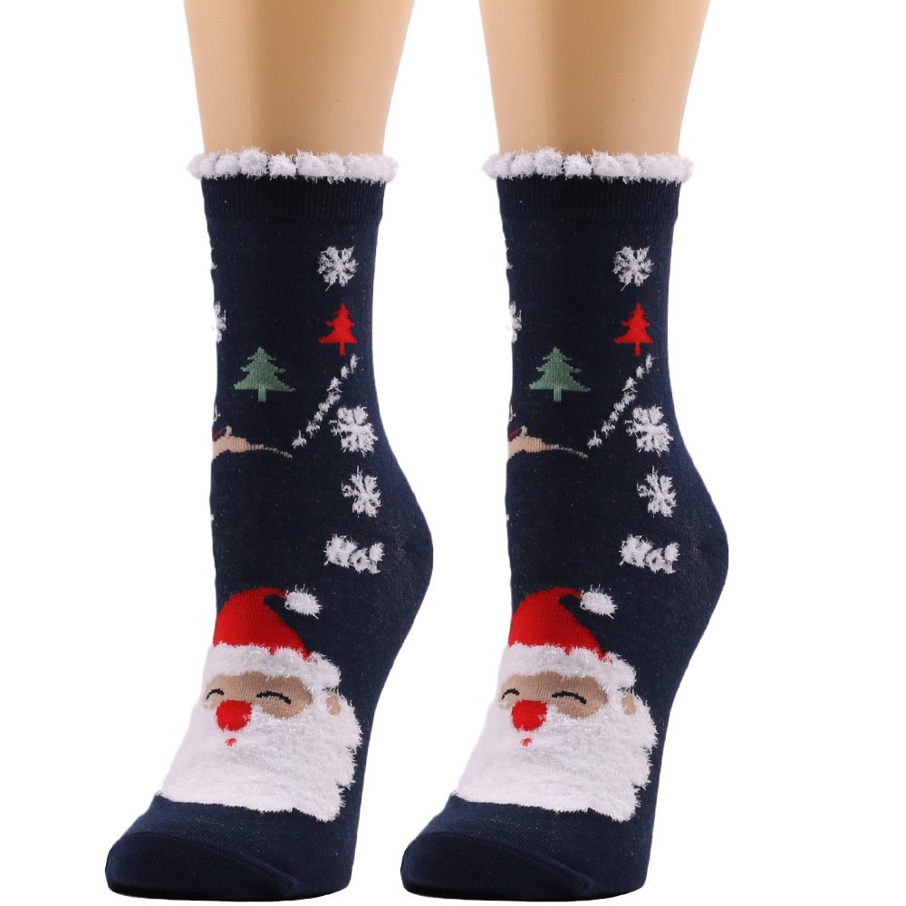 Winter Cartoon Christmas Socks for Women