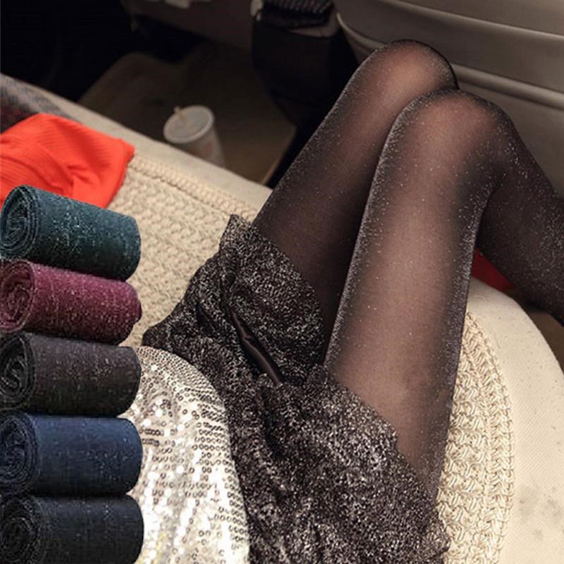 Sexy Ultra-Thin Pearl Shimmering Tights for Women