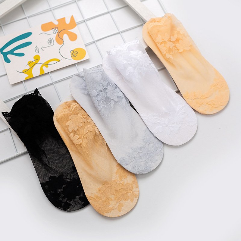 Delicate Invisible Lace Socks for Women