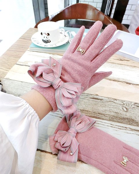 Warm Striped Gloves for Women