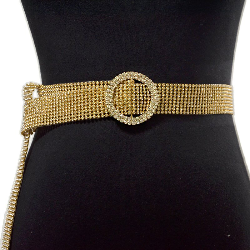 Elegant Diamond-Embellished Corset Belt for Women