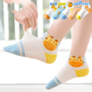 Kids' Breathable Cotton Socks - Fun Giraffe Design