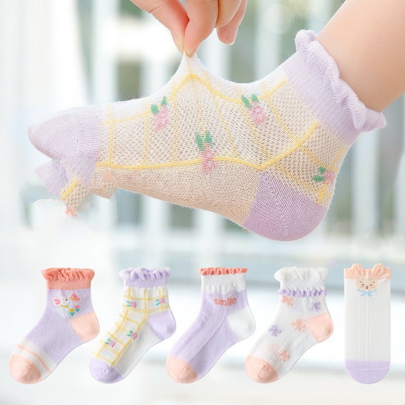 Soft Cartoon Bunny Breathable Cotton Socks for Kids