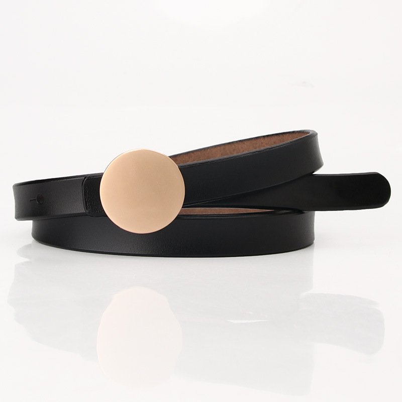 Slender Women's Belt All-Match Leather Belt for Ladies