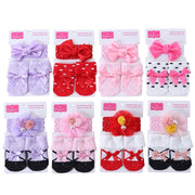 Cute Polka Dot Hair Ball Flip Up Socks for Girls