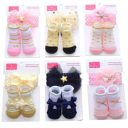 Cute Kids' Socks with Hair Ball Flip Up Design