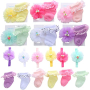 Princess Lace Baby Socks & Headband Set