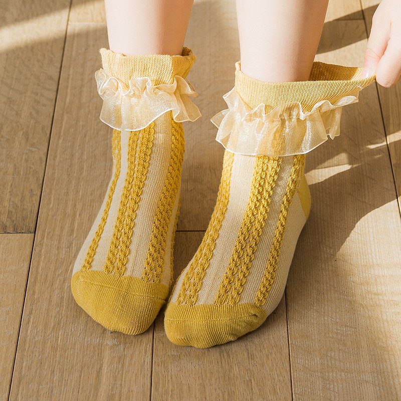 Cute White Baby Socks for Girls