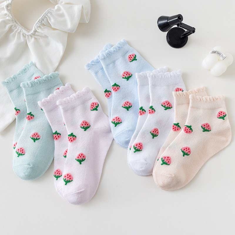 Cute Strawberry Socks for Kids