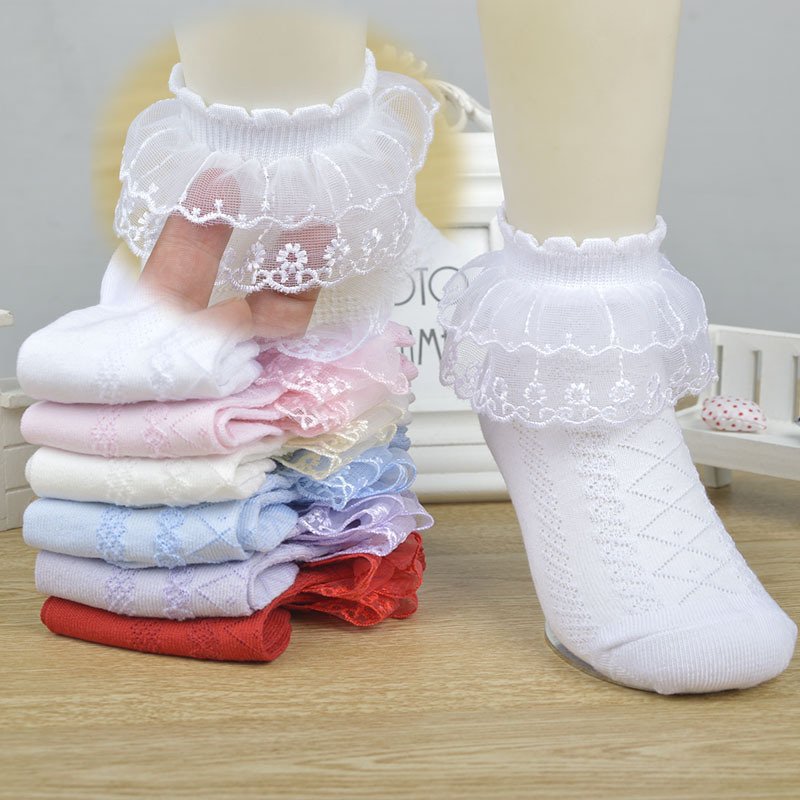 Girls' White Latin Dance Socks for Kids