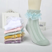 Cute White Lace Dance Socks for Girls