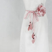 Women's Thin Chiffon Flower Belt