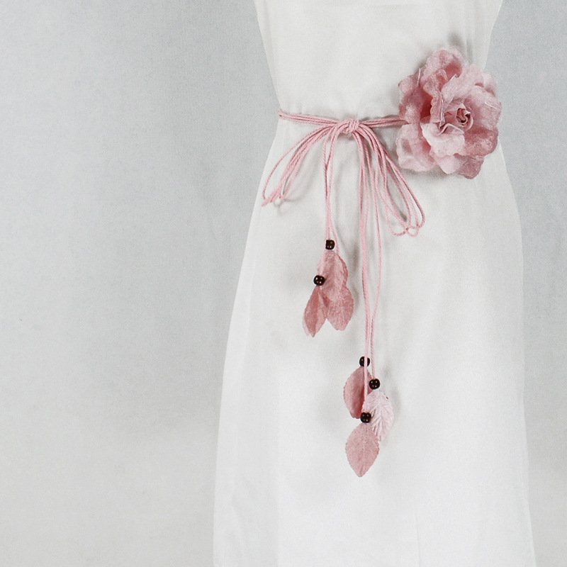 Women's Thin Chiffon Flower Belt