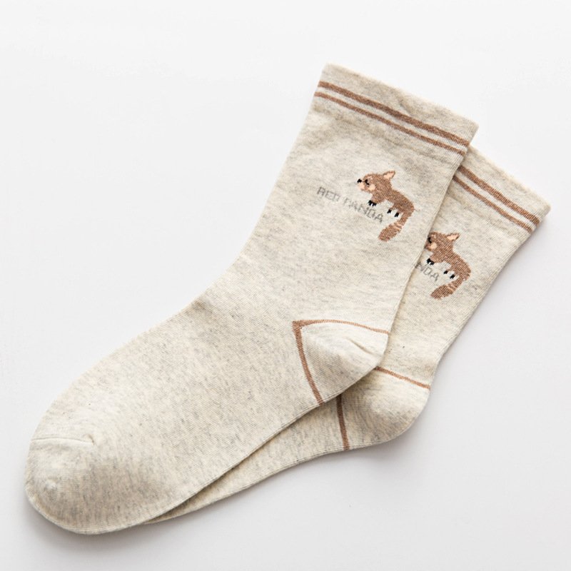 Cute Cartoon Women's Cotton Socks - Breathable Comfort