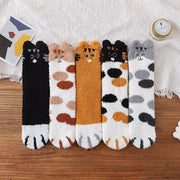 Warm Animal Paw Socks for Women