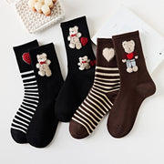 Trendy Women's Cotton Mid-Calf Socks